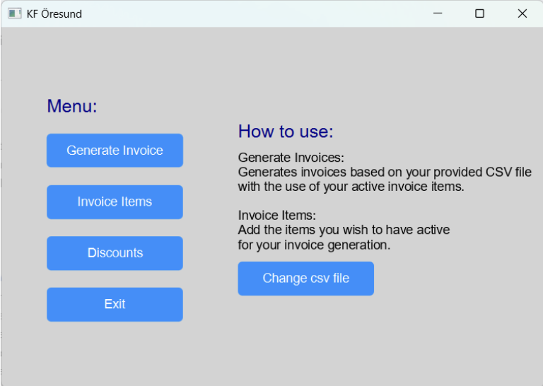 KF Öresund - Invoice Automation System
